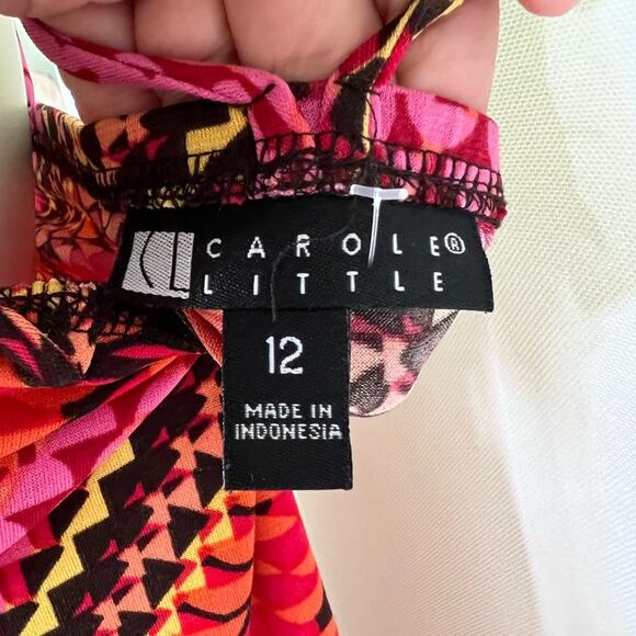 Carole Little Maxi Boho Sleeveless V Neck Summer Dress 12 - Picture 4 of 11